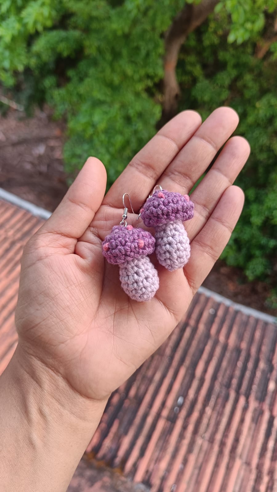 Mini Mushroom Earrings
