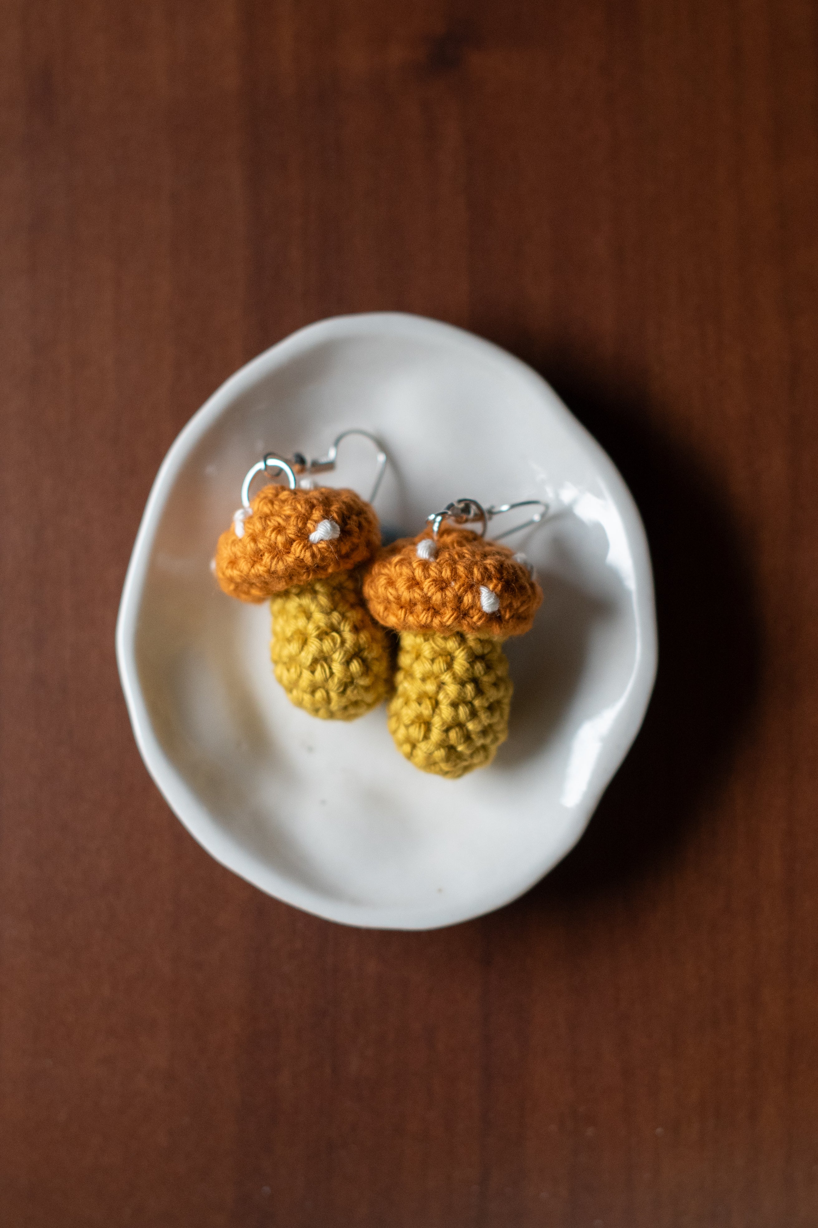Mini Mushroom Earrings